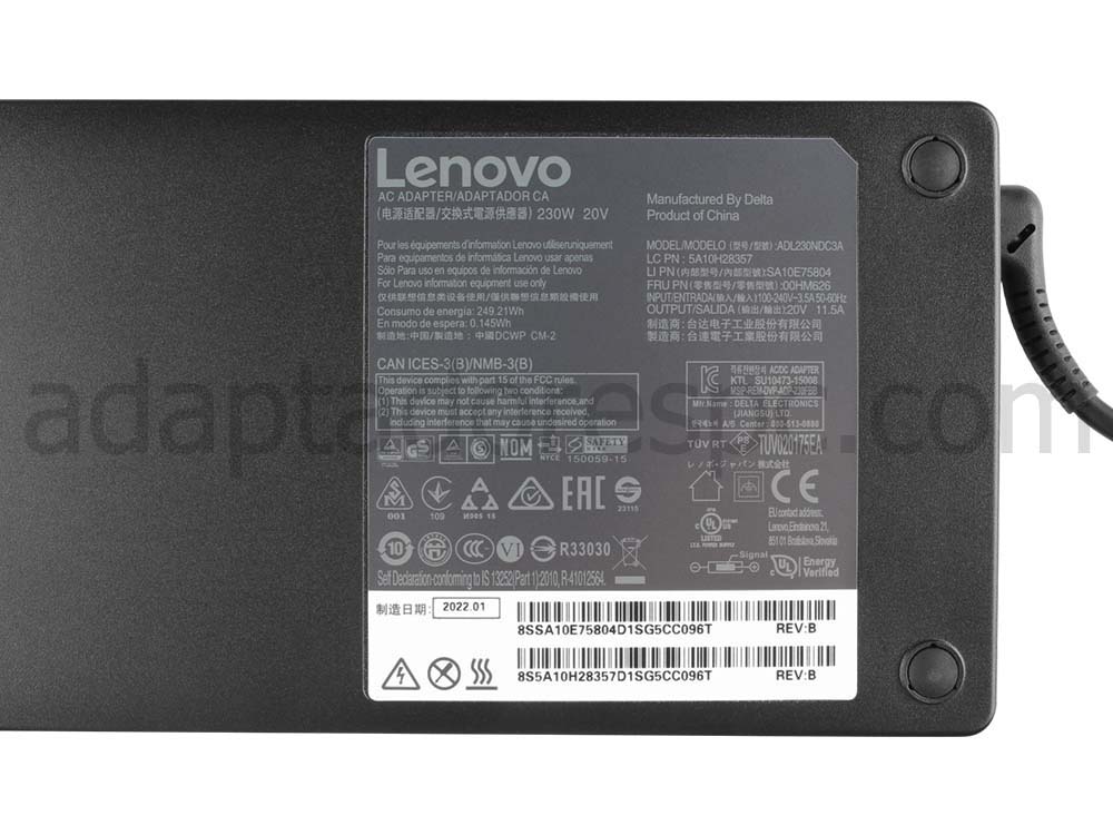 230W Original Adaptador AC Carregador Lenovo 55Y9338 55Y9339 + Cabo