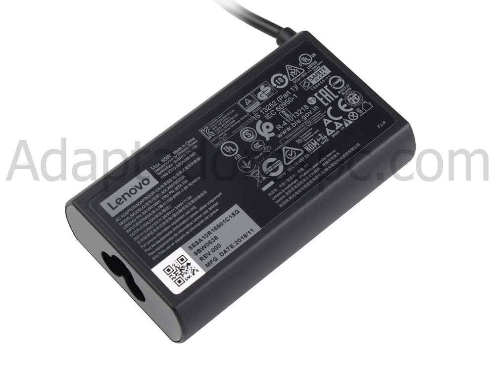 Original 65W USB-C Lenovo YOGA C930-13IKB Glass 81EQ AC Adaptador Carregador