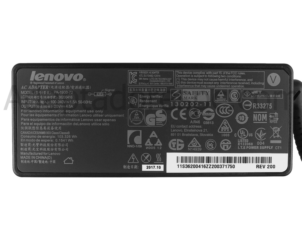 Original 90W Lenovo V530 24 V530-24 AIO Adaptador AC Carregador