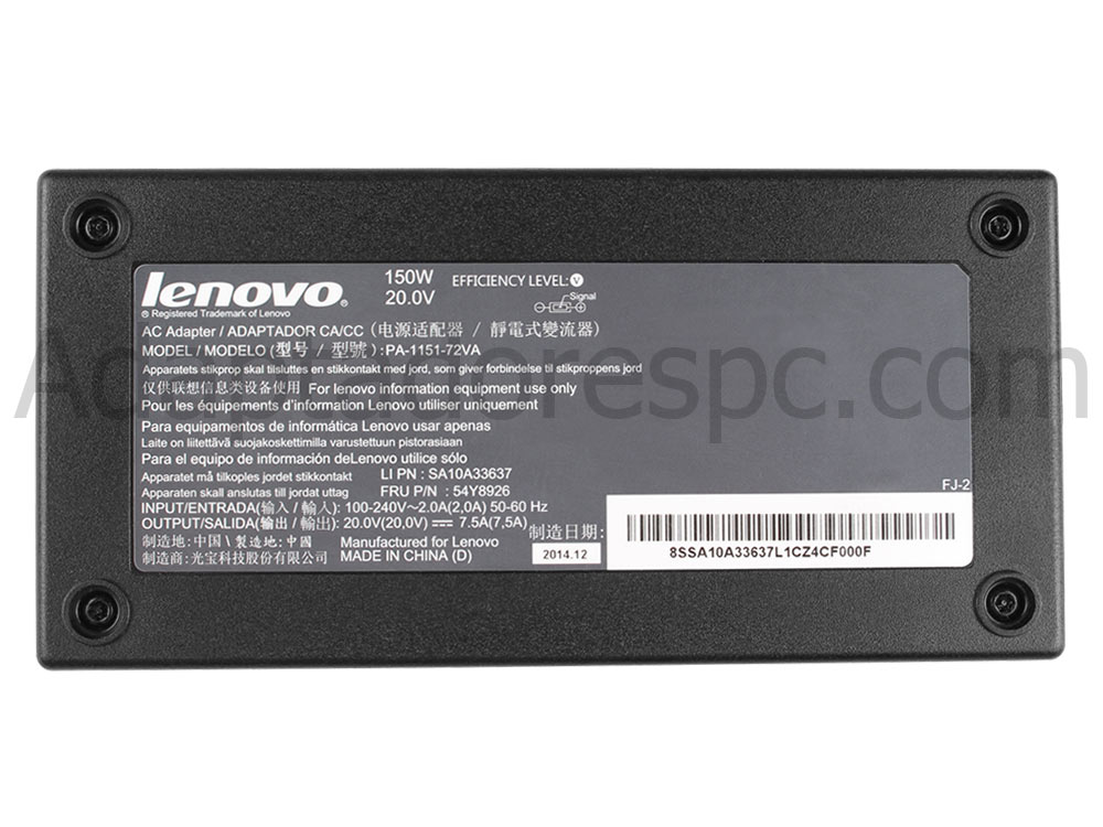 150W Lenovo IdeaCentre AIO 5 24IMB05 F0FB004HPG Adaptador AC Carregador + Cabo