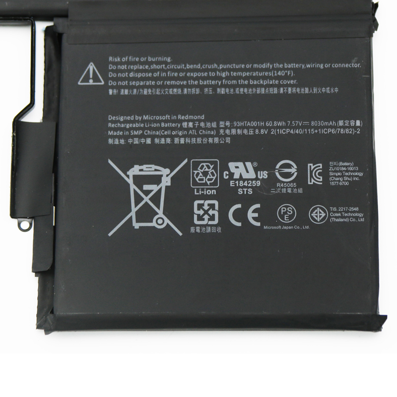 Original Bateria Microsoft G3HTA001H 8030mAh 60.8Wh 6-Células