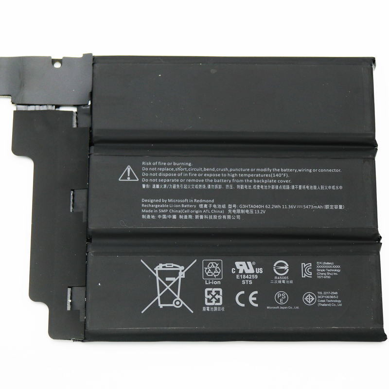 Original Bateria Microsoft G3HTA041H G3HTA040H 5473mAh 62.2Wh 6-Células