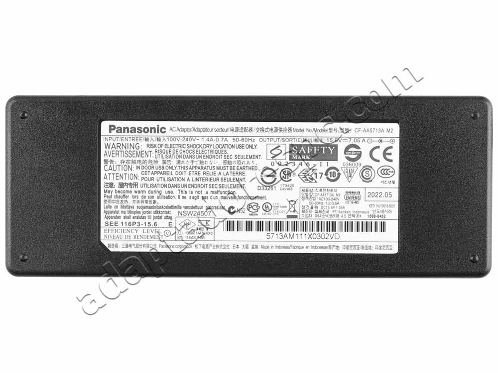 110W Adaptador AC Carregador Panasonic Toughbook CF-AA5713AM