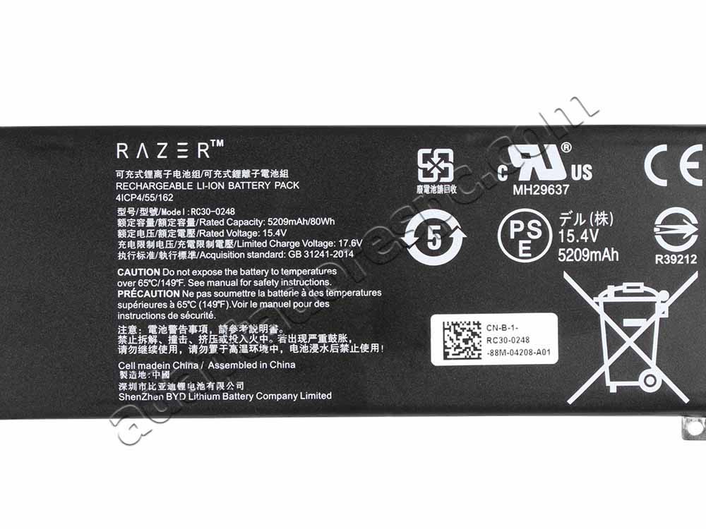 Original Bateria Razer 4ICP4/55/162 5209mAh 80Wh