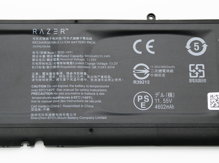 Original Bateria Razer Blade Stealth 13 RZ09-02810E71-R341 4602mAh 53.1Wh