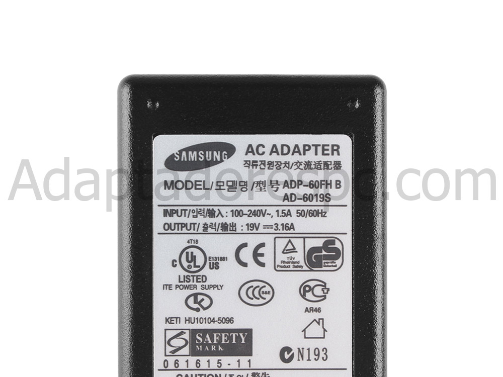 Adaptador AC Carregador Original Samsung 900X3T NP900X3T 60W + Cabo