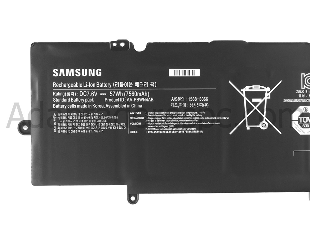 57Whr Samsung ATIV Book 7 730U3E 740U3E Original Bateria