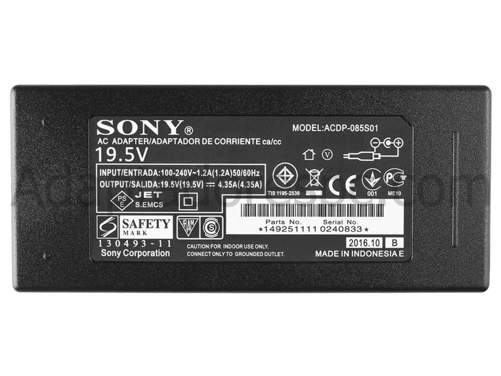 Original 85W Sony KDL-40W605B Adaptador AC Carregador + Cabo