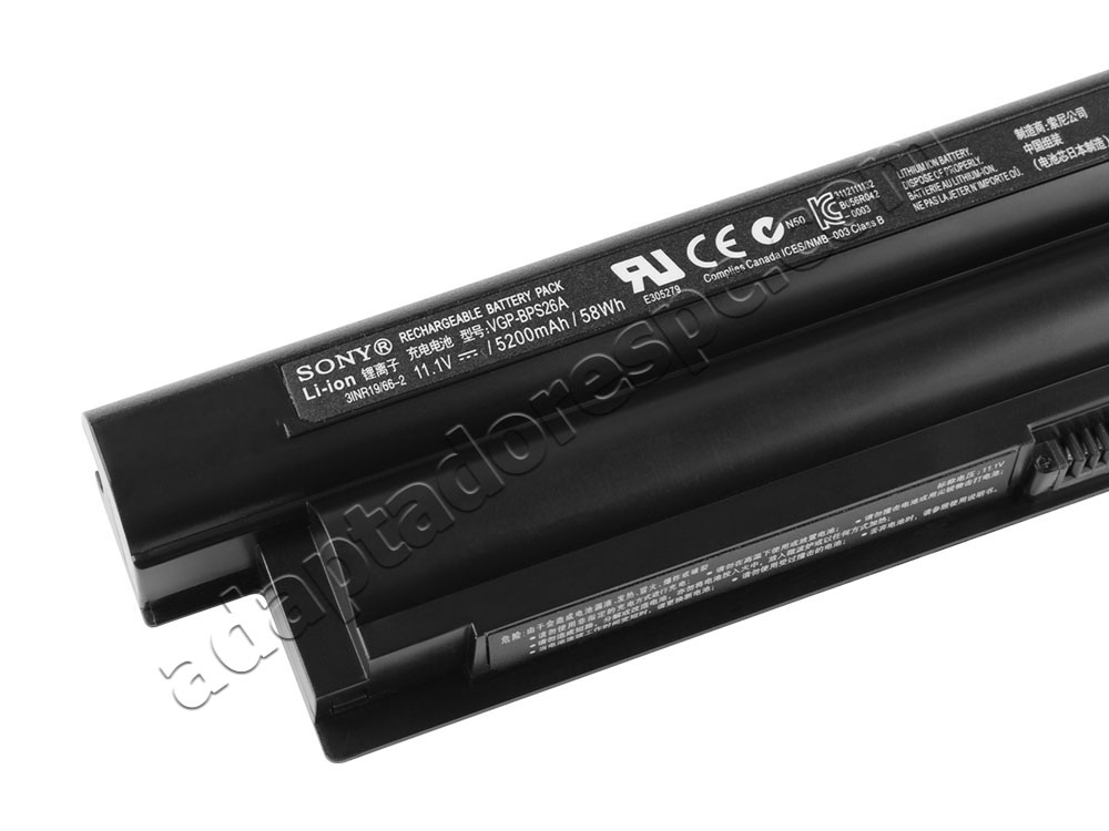 Original Bateria Sony VGP-BPS26A VGP-BPS26 VGP-BPL26 5200mAh 58Wh 6 Células