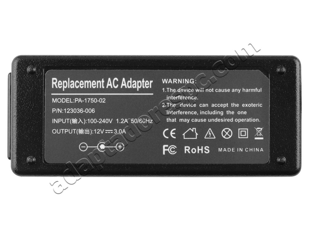 36W Toshiba G71C0002M110 Original Adaptador AC Carregador