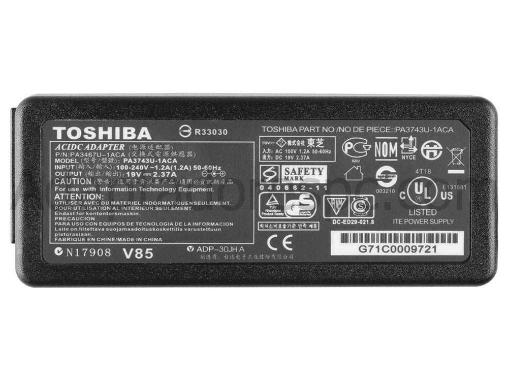 45W Toshiba A045R001L Original Adaptador AC Carregador