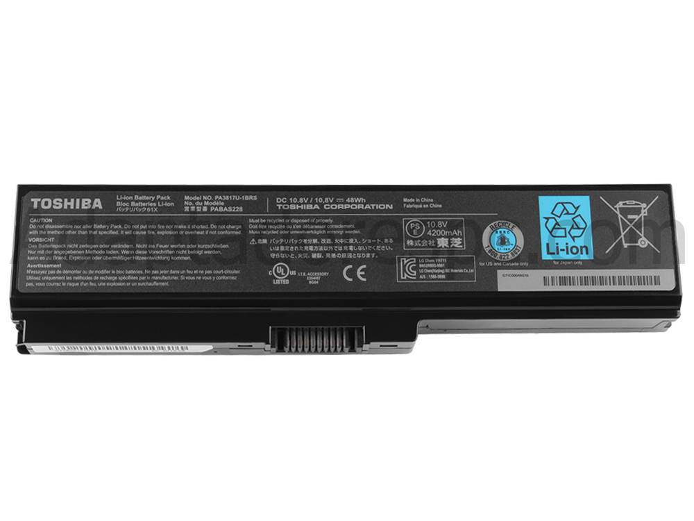 4200mAh Toshiba PA3818U-1BRS PA3819U-1BAS PA3819U-1BRS Bateria