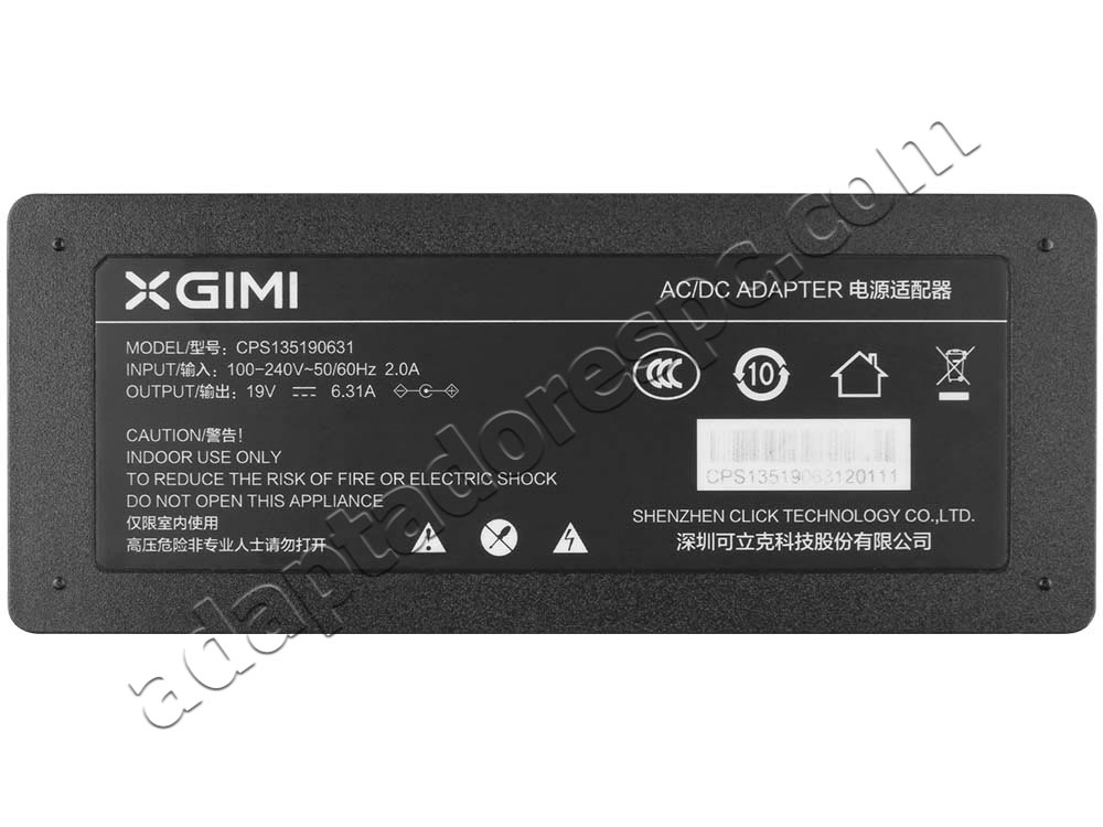 Original 120W XGIMI Projector XJ07Q Adaptador AC Carregador + Cabo